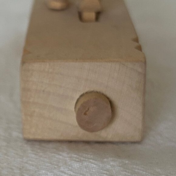 USSR Russia Wooden Hand Carved Moving Rooster Chicken with Buckets Toy - Picture 10 of 11